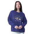 thumbnail image 1 of Women's G-III 4Her by Carl Banks Purple Baltimore Ravens Oversized Feud Sweatshirt, 1 of 2