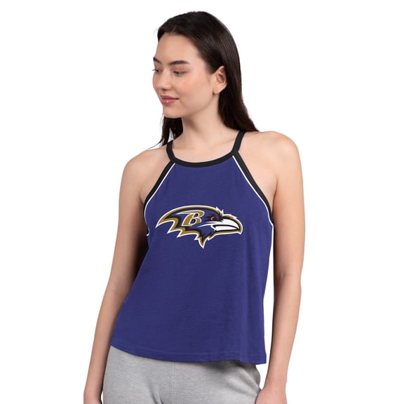 Women's G-III 4Her by Carl Banks Purple Baltimore Ravens Redemption Win Tank Top
