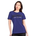 thumbnail image 1 of Women's G-III 4Her by Carl Banks  Purple Baltimore Ravens Super-Slim Lightweight Winning Crew T-Shirt, 1 of 2