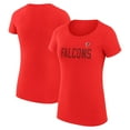 thumbnail image 1 of Women's G-III 4Her by Carl Banks Red Atlanta Falcons Dot Print Lightweight Fitted T-Shirt, 1 of 3