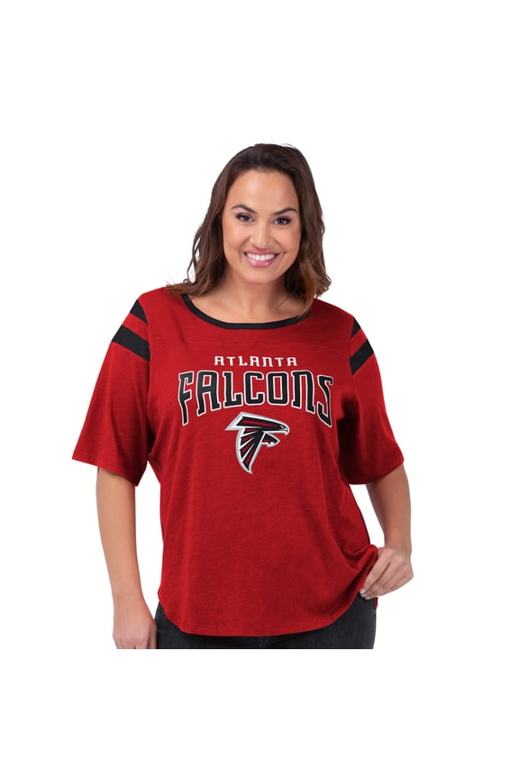Women's G-III 4Her by Carl Banks Red Atlanta Falcons Plus Size Linebacker T-Shirt
