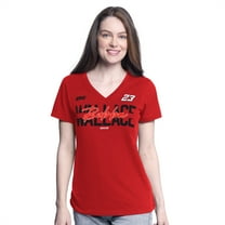 Women's G-III 4Her by Carl Banks  Red Bubba Wallace Batter Up V-Neck T-Shirt