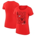 thumbnail image 1 of Women's G-III 4Her by Carl Banks Red Carolina Hurricanes Super-Slim Fit Lightweight Hockey Love T-Shirt, 1 of 3