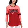 thumbnail image 1 of Women's G-III 4Her by Carl Banks Red Carolina Hurricanes Play The Game 3/4-Sleeve T-Shirt, 1 of 2