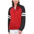 thumbnail image 1 of Women's G-III 4Her by Carl Banks Red Chicago Bulls Main Player Raglan Rhinestone Full-Zip Track Jacket, 1 of 2
