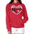 thumbnail image 1 of Women's G-III 4Her by Carl Banks Red Cincinnati Reds Double Heart Fleece Pullover Hoodie, 1 of 2