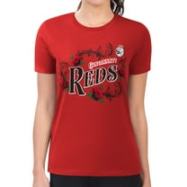 Women's G-III 4Her by Carl Banks  Red Cincinnati Reds Super-Slim Fit Lightweight Retro Roses T-Shirt