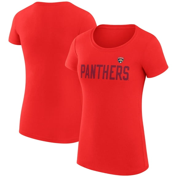 Women's G-III 4Her by Carl Banks Red Florida Panthers Super-Slim Fit Lightweight Dot Print Team T-Shirt