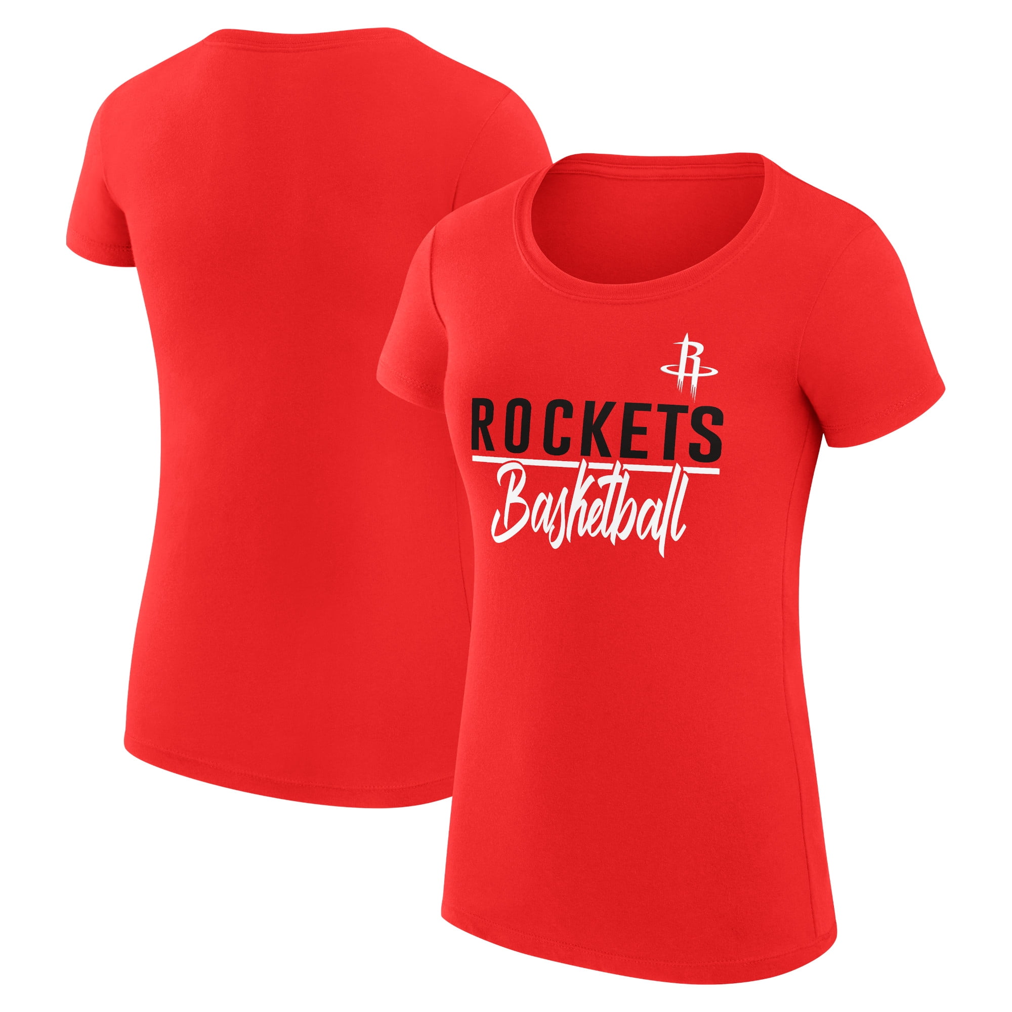 Women s G III 4Her by Carl Banks Red Houston Rockets Team Sport Fitted V Neck T Shirt Walmart
