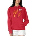 thumbnail image 1 of Women's G-III 4Her by Carl Banks Red Kansas City Chiefs Football Logo Fleece Tri-Blend Pullover Hoodie, 1 of 3