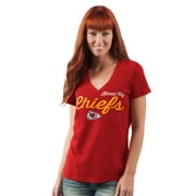 G-III APPAREL Women's G-III 4Her by Carl Banks Red Kansas City Chiefs Post Season V-Neck T-Shirt