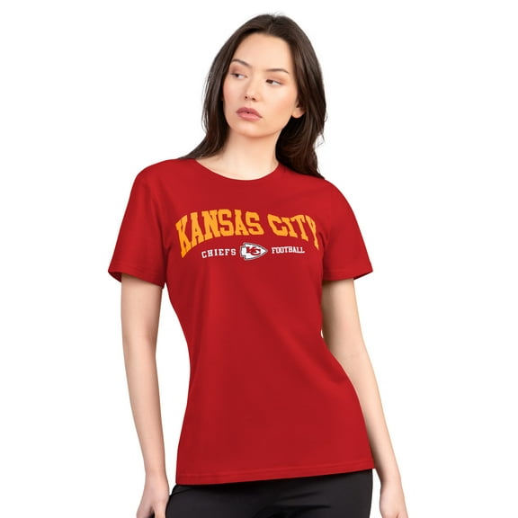 Women's G-III 4Her by Carl Banks  Red Kansas City Chiefs Super-Slim Lightweight Winning Crew T-Shirt