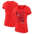 thumbnail image 1 of Women's G-III 4Her by Carl Banks Red Montreal Canadiens Super-Slim Fit Lightweight Hockey Love T-Shirt, 1 of 3