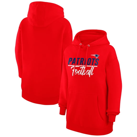 Women's G-III 4Her by Carl Banks Red New England Patriots Graphic Fleece Pullover Hoodie