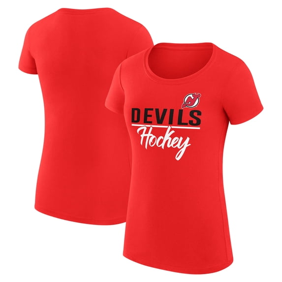 Women's G-III 4Her by Carl Banks Red New Jersey Devils Super-Slim Fit Lightweight Team Sport T-Shirt