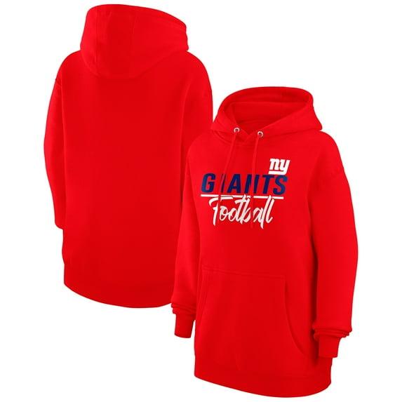 Women's G-III 4Her by Carl Banks Red New York Giants Graphic Fleece Pullover Hoodie