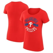 Womens G-III 4Her by Carl Banks Red Philadelphia Phillies Super-Slim Fit Lightweight City Graphic T-Shirt
