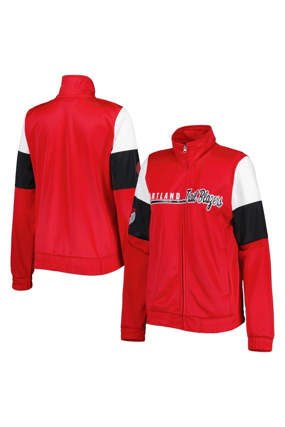 Women's G-III 4Her by Carl Banks Red Portland Trail Blazers Change Up Full-Zip Track Jacket