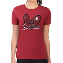 Women's G-III 4Her by Carl Banks Red St. Louis Cardinals Super-Slim Fit Lightweight Leopard Heart T-Shirt