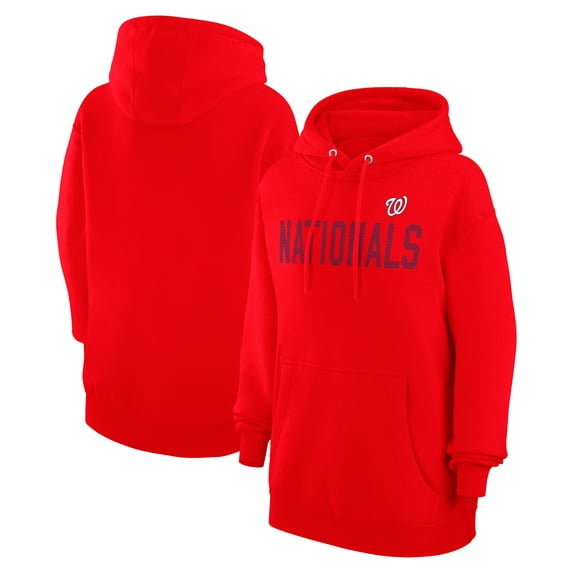 Women's G-III 4Her by Carl Banks Red Washington Nationals Dot Print Pullover Hoodie