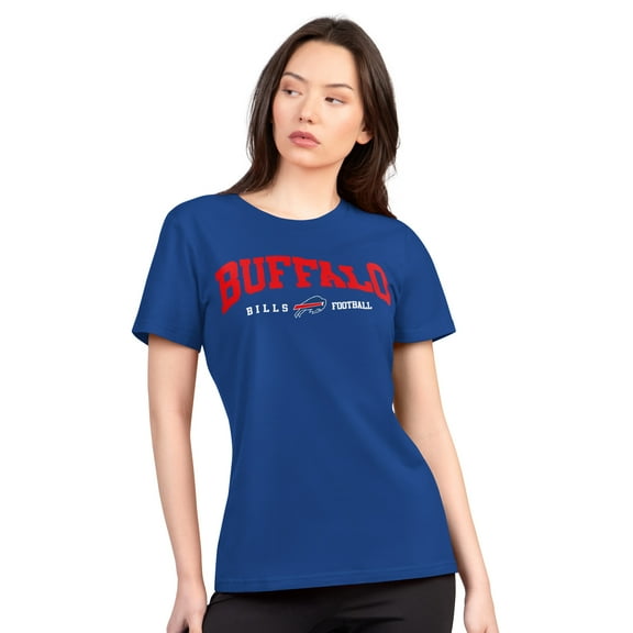 Women's G-III 4Her by Carl Banks  Royal Buffalo Bills Super-Slim Lightweight Winning Crew T-Shirt