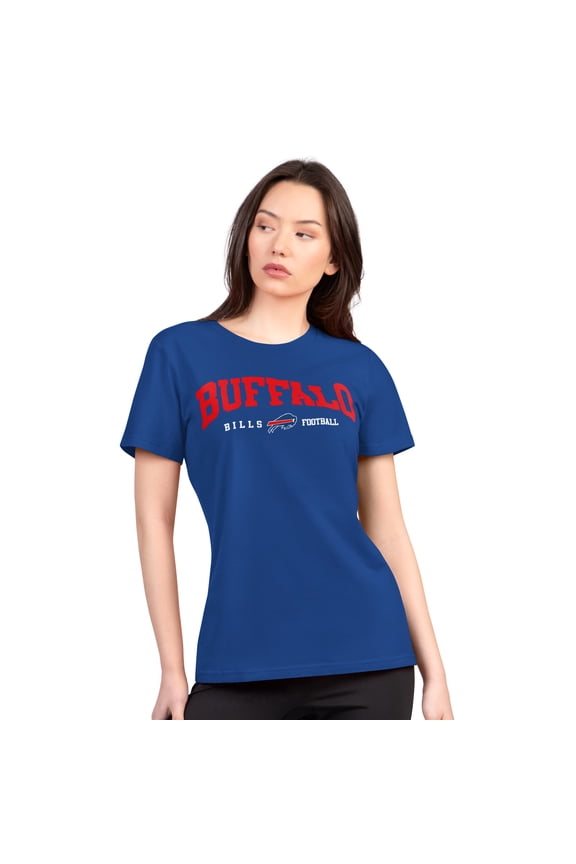 Women's G-III 4Her by Carl Banks Royal Buffalo Bills Super-Slim Lightweight Winning Crew T-Shirt