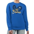 thumbnail image 1 of Women's G-III 4Her by Carl Banks Royal Buffalo Sabres Animal Print Heart Fleece Pullover Sweatshirt, 1 of 2