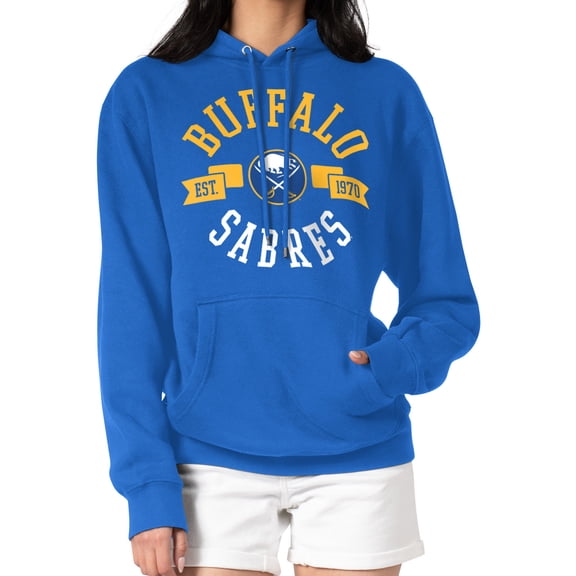 Women's G-III 4Her by Carl Banks Royal Buffalo Sabres City Graphic Fleece Pullover Hoodie