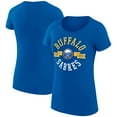 thumbnail image 1 of Women's G-III 4Her by Carl Banks Royal Buffalo Sabres Super-Slim Fit Lightweight City Graphic Sport Crewneck T-Shirt, 1 of 3