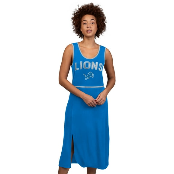 Women's-G-III 4Her by Carl Banks  Royal Detroit Lions Center Field Maxi Dress