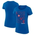 thumbnail image 1 of Women's G-III 4Her by Carl Banks Royal Detroit Pistons Super-Slim Fit Lightweight Basketball Love T-Shirt, 1 of 3