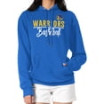 thumbnail image 1 of Women's G-III 4Her by Carl Banks Royal Golden State Warriors Graphics Fleece Pullover Hoodie, 1 of 3