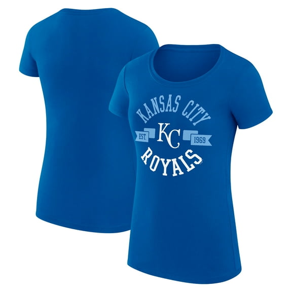 Women's G-III 4Her by Carl Banks Royal Kansas City Royals Super-Slim Fit Lightweight City Graphic T-Shirt