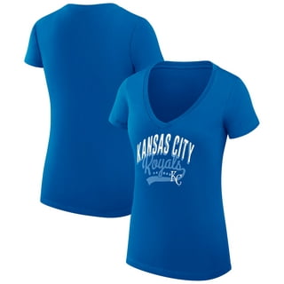 Ladies Kansas City Royals Time To Shine Notched Scoop Neck Rhine Stud Short  Sleeve T Shirt
