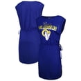thumbnail image 1 of Women's G-III 4Her by Carl Banks Royal Los Angeles Rams G.O.A.T. Swimsuit Cover-Up, 1 of 3