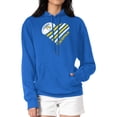 thumbnail image 1 of Women's G-III 4Her by Carl Banks  Royal Los Angeles Rams Heart Graphic Fleece Pullover Hoodie, 1 of 3