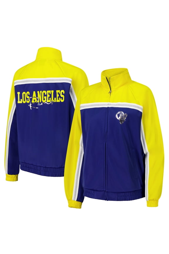 Women's G-III 4Her by Carl Banks Royal Los Angeles Rams Post Game Full-Zip Track Jacket