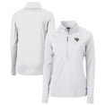 thumbnail image 1 of Women's Cutter & Buck  White Jacksonville Jaguars Adapt Eco Knit Stretch Recycled Raglan Half-Zip Top, 1 of 3