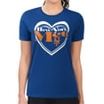 thumbnail image 1 of Women's G-III 4Her by Carl Banks  Royal New York Mets Super-Slim Fit Lightweight Double Heart T-Shirt, 1 of 2