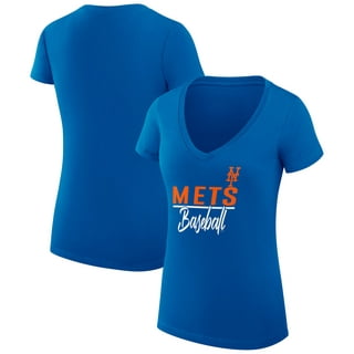 New York Mets Tiny Turnip Infant Slugger Raglan 3/4-Sleeve T-Shirt -  White/Royal
