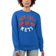 thumbnail image 1 of Women's G-III 4Her by Carl Banks Royal New York Mets Team Logo Fleece Pullover Sweatshirt, 1 of 4