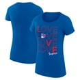 thumbnail image 1 of Women's G-III 4Her by Carl Banks Royal New York Rangers Super-Slim Fit Lightweight Hockey Love T-Shirt, 1 of 3