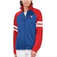 thumbnail image 1 of Women's G-III 4Her by Carl Banks Royal Philadelphia 76ers Main Player Raglan Rhinestone Full-Zip Track Jacket, 1 of 2