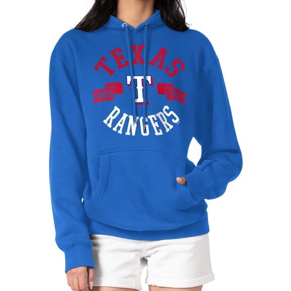 Women's G-III 4Her by Carl Banks Royal Texas Rangers City Graphic Pullover Hoodie