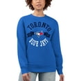 thumbnail image 1 of Women's G-III 4Her by Carl Banks Royal Toronto Blue Jays Team Logo Fleece Pullover Sweatshirt, 1 of 4