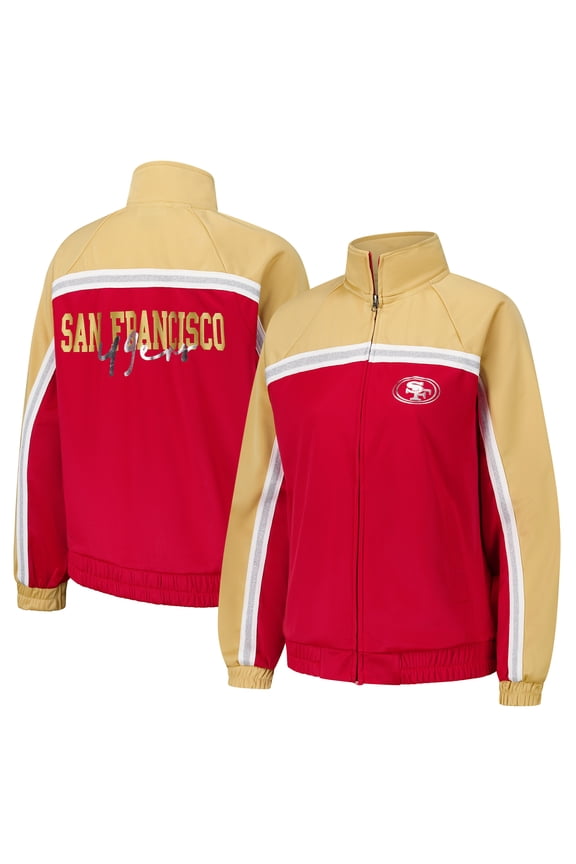 Women's G-III 4Her by Carl Banks Scarlet San Francisco 49ers Post Game Full-Zip Track Jacket