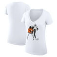 thumbnail image 1 of Women's G-III 4Her by Carl Banks White Anaheim Ducks Super-Slim Fit Lightweight Hockey Girls V-Neck T-Shirt, 1 of 3