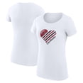 thumbnail image 1 of Women's G-III 4Her by Carl Banks White Arizona Cardinals Heart Graphic Fitted T-Shirt, 1 of 5