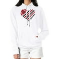 thumbnail image 1 of Women's G-III 4Her by Carl Banks  White Arizona Diamondbacks Heart Fleece Pullover Hoodie, 1 of 5
