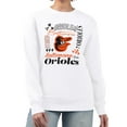 thumbnail image 1 of Women's G-III 4Her by Carl Banks White Baltimore Orioles Collage Team Graphic Fleece Pullover Hoodie, 1 of 3